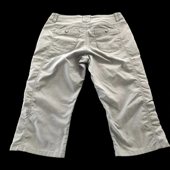 Kuhl Womens size 8 Cropped Stretch Pants Active Camping Hiking Green Gray zipper - Picture 2 of 9